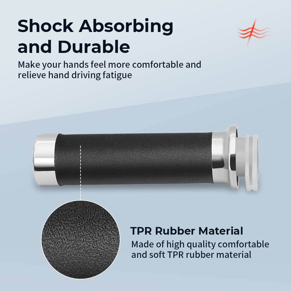 Foruly Grip Throttle Tube Replace For Honda Oem:53145-Mm8-000, 25Mm Right Grip Dual Throttle Tube & Left Handlebar Grip Suitable For Honda Vt Xvs Shadow 400/750/1100 Magna Sabre