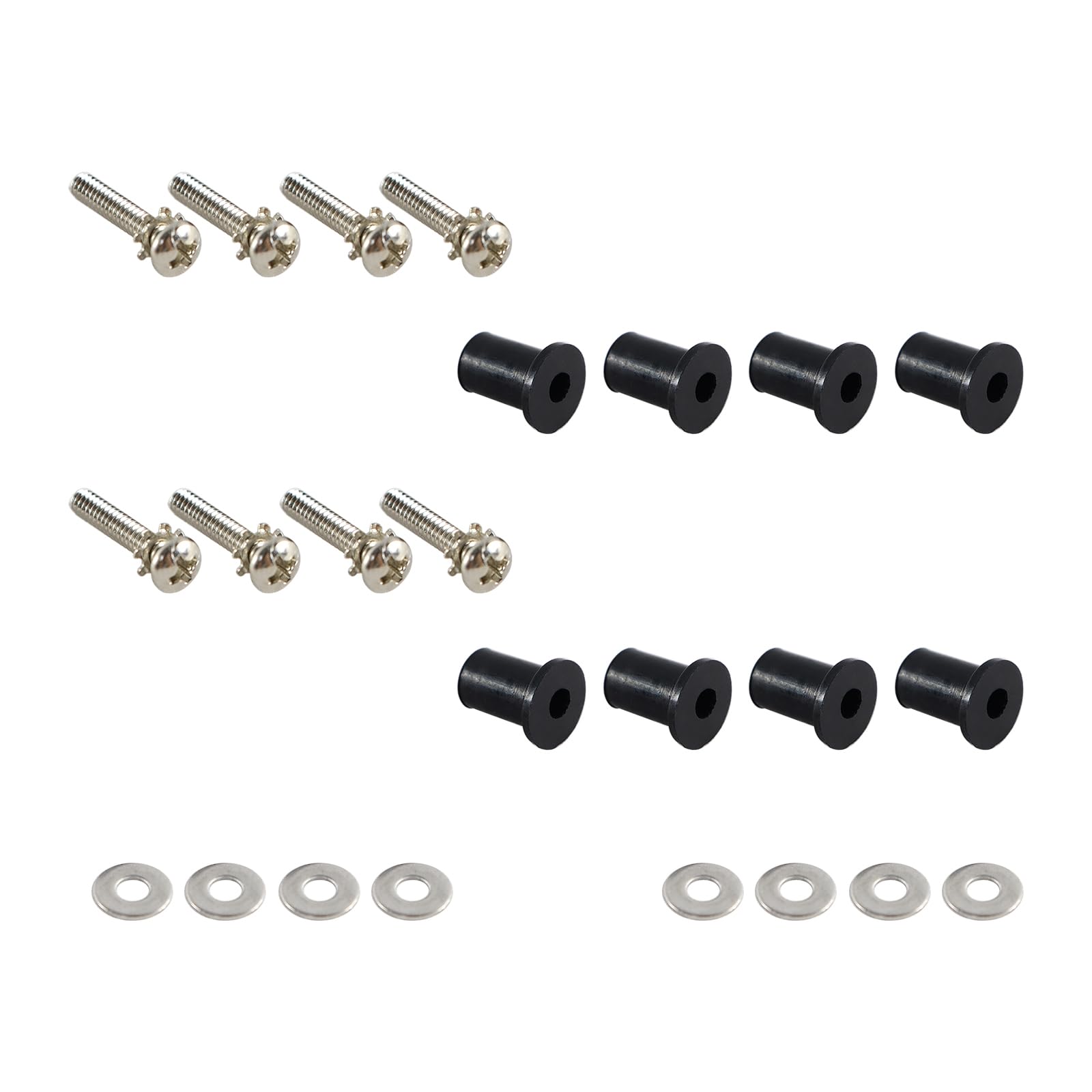 Harley Headlight Well Nuts - Harley Touring Headlight Bucket Nacelle Stainless Steel & Rubber Well Nut Kit Fit Harley Davidson