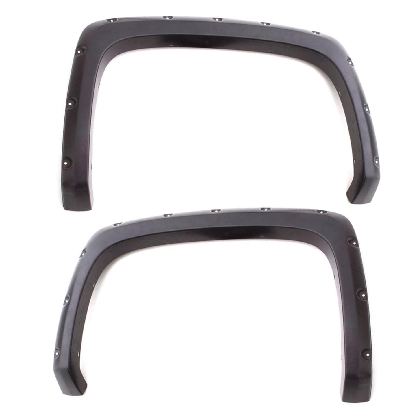 Lund 19-22 Gm Silverado Rx-Rivet Smooth Elite Series Fender Flares W/Black Bolts - Black 2Pc Rear