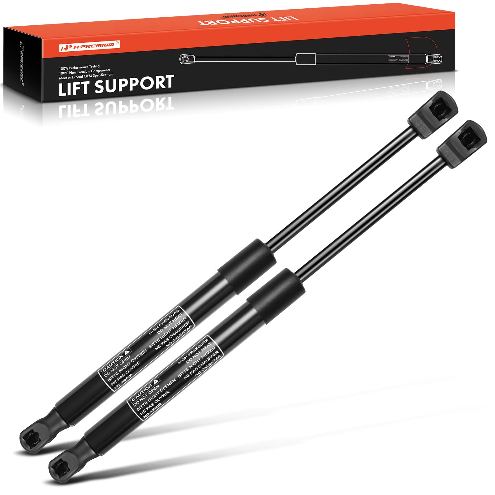 A-Premium Rear Window Glass Lift Supports Struts Compatible With Honda Pilot 2009-2015 2-Pc