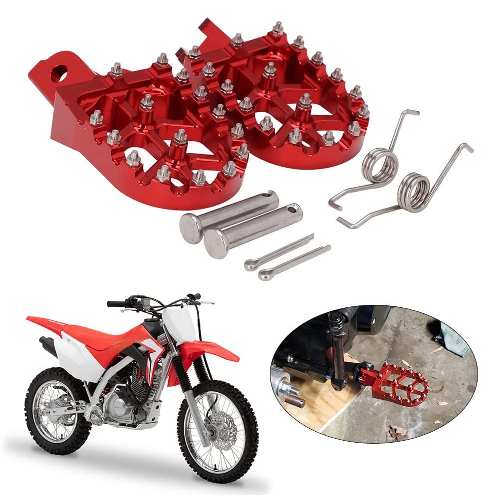 Anxin Dirt Bike Foot Pegs Motorcycle Footpegs Foot Pedals Rests Cnc For Crf 110 Crf110F 2013-2024 Crf125F 2014-2024 Dirt Pit Bik