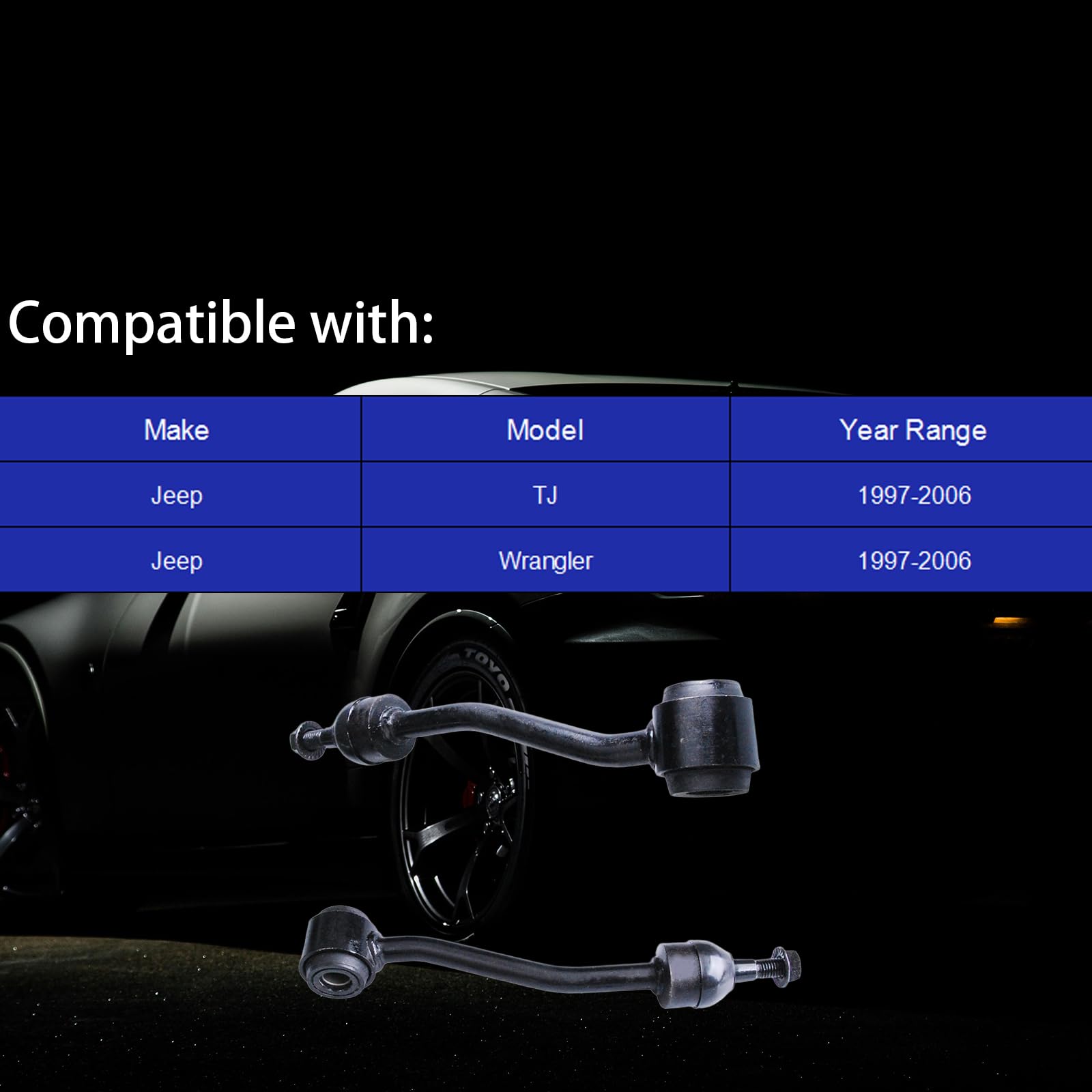 Kfvf 2Pc K750181(K750201/K9543) Front Sway Bar Link For Chevrolet Tracker 89-98, Sway Bar Link Kit For Suzuki Grand Vitara 99-05