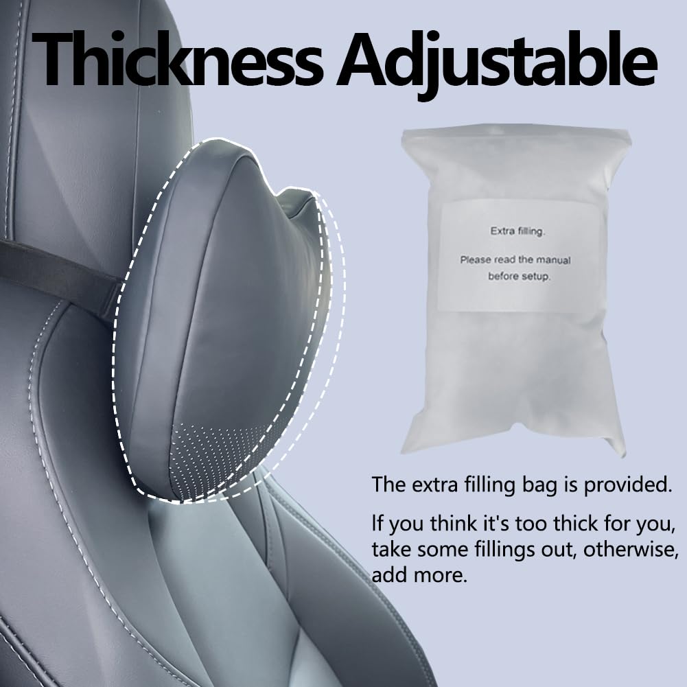 Tanola Tesbeauty Tesla Seat Headrest Pillow 2 Packs Tesla Neck Pillow Uniquely Designed For Tesla Model Y3 Neck Support Cushion