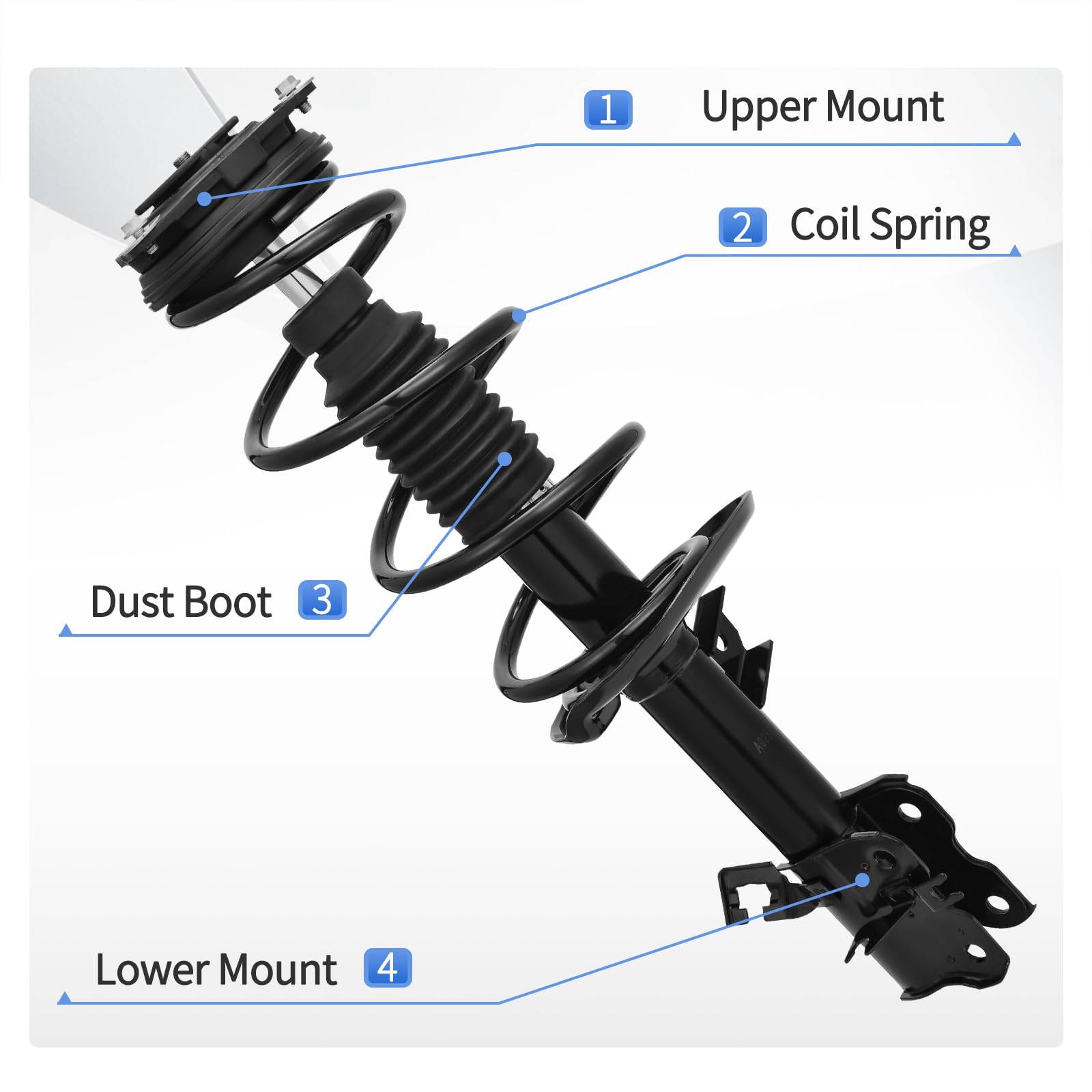 Yitamotor Front Complete Strut Quick Struts Rear Shocks And Coil Spring Assembly Compatible With 2008-2012 Rogue