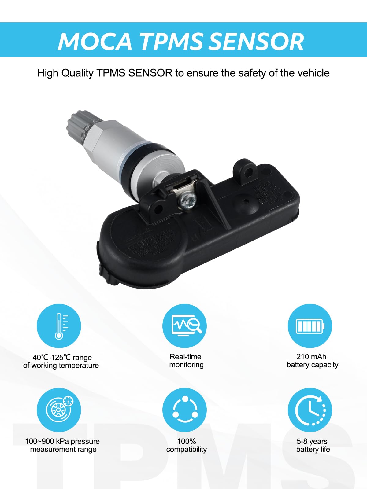 TAUTOY Update TPMS Sensor GM, 13586335 Tire Pressure Sensors Replacement for Chevy/Chevrolet GMC Cadillac Buick Pontiac 315MHz O
