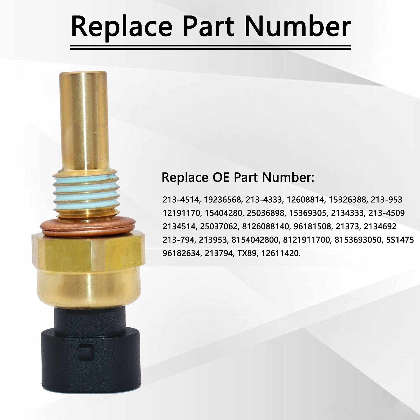 KEJSTED Engine Coolant Temperature Sensor 213-4514 213-4333 Compatible with Chevy Avalanche Impala Trailblazer Suburban 1500 250