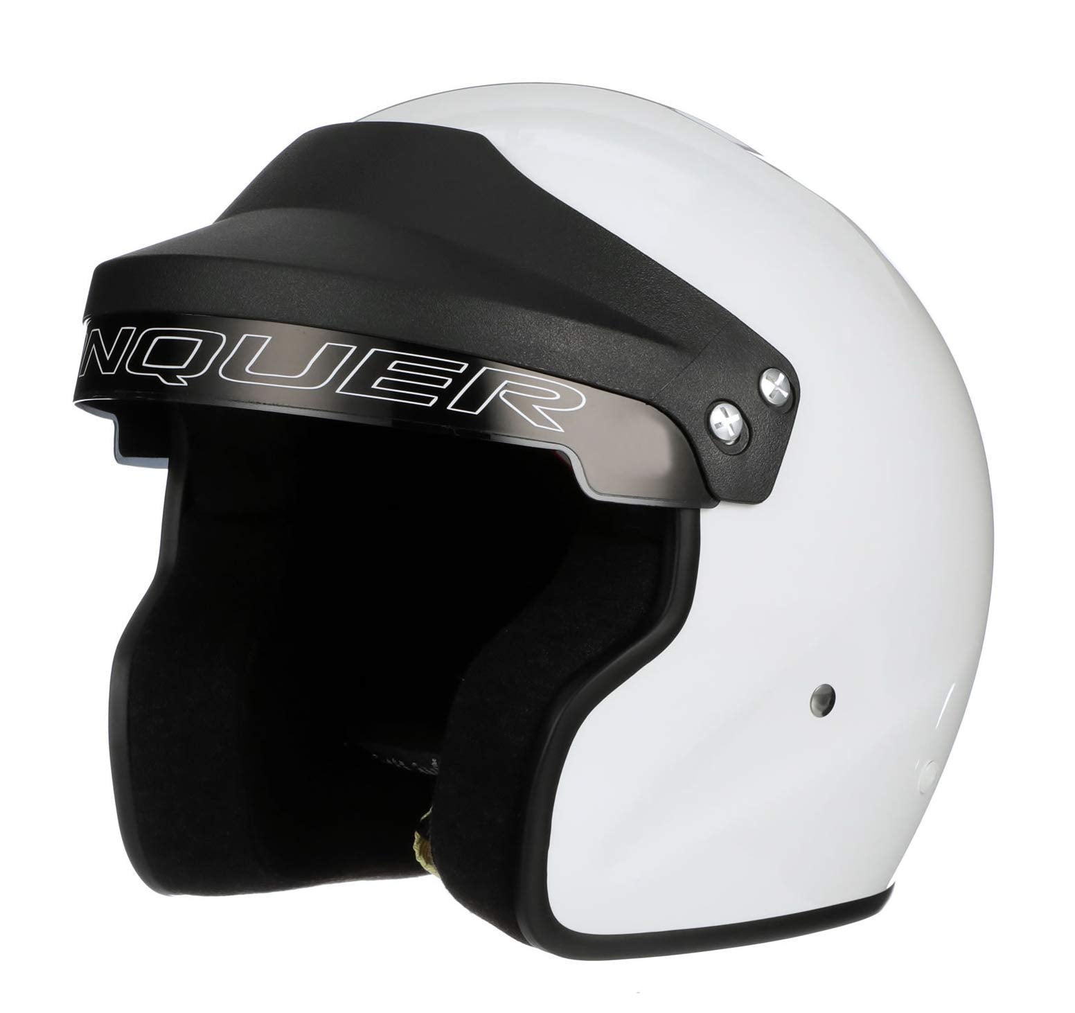 Conquer Snell Sa2020 Approved Open Face Auto Racing Race Car Helmet - Adult | Men | Women | Youth - Black Or White