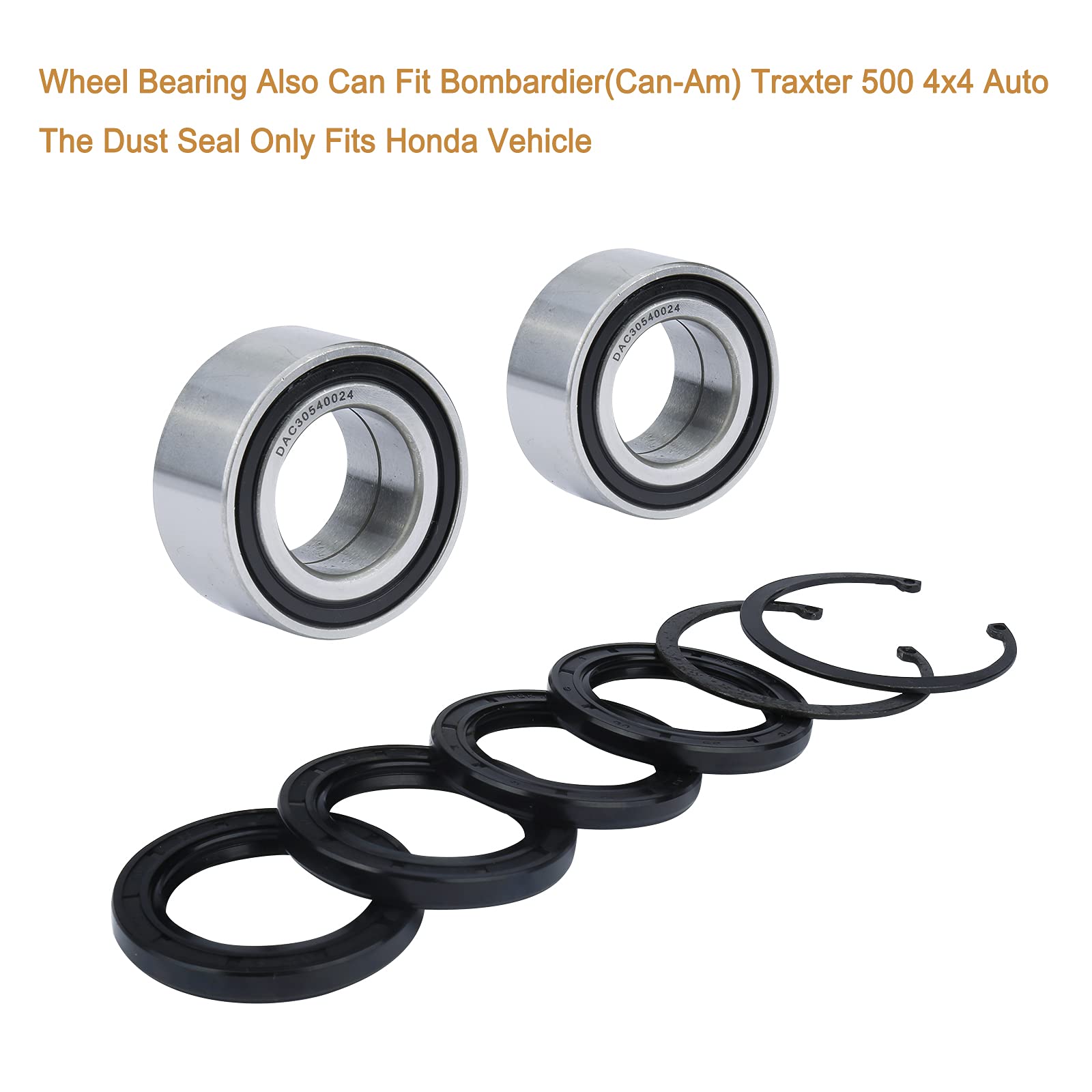 Wheel Bearing Fits For Honda Trx400 1995-2003 / Trx450 1998-2004 / Trx500 2001-2009 2011-2004 / Trx680 2006-2021 Replaces # 9105