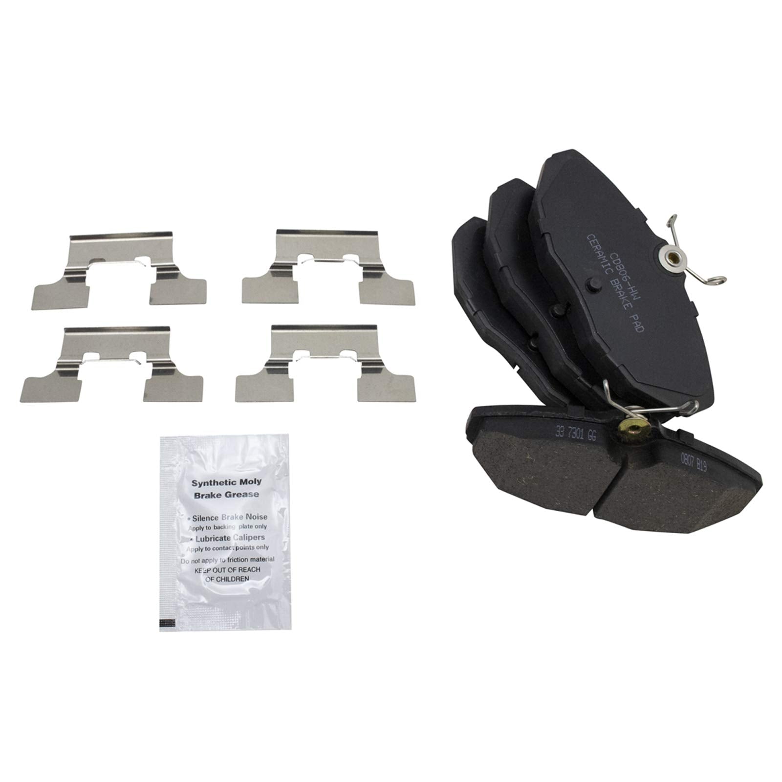 TRQ Rear Brake Pads Ceramic Compatible with 2001-2002 Dodge Viper 2002-2005 Ford Thunderbird 2000-2006 Jaguar S-Type 2004-2005 V