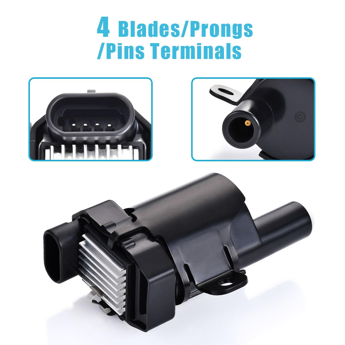 MAS Set of 8 Round Ignition Coils Pack Compatible with Chevy GMC Silverado 1500 2500 Tahoe Suburban Express Sierra Savana Yukon