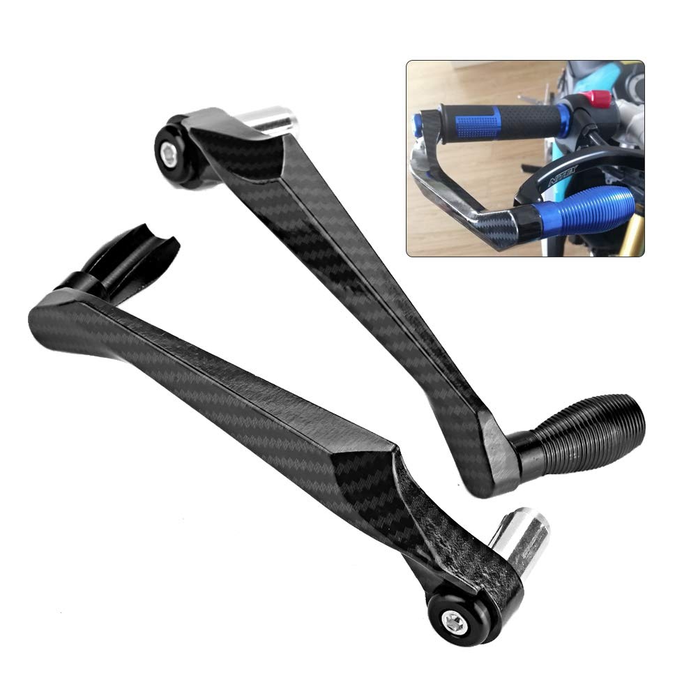 Kimiss Universal 7/8In 22Mm Cnc Aluminum Handlebar Brake Clutch Lever Hand Guard For Motorcycle, Motorbike, Scooters, Electric Cars, Mountain Bikes(Black)