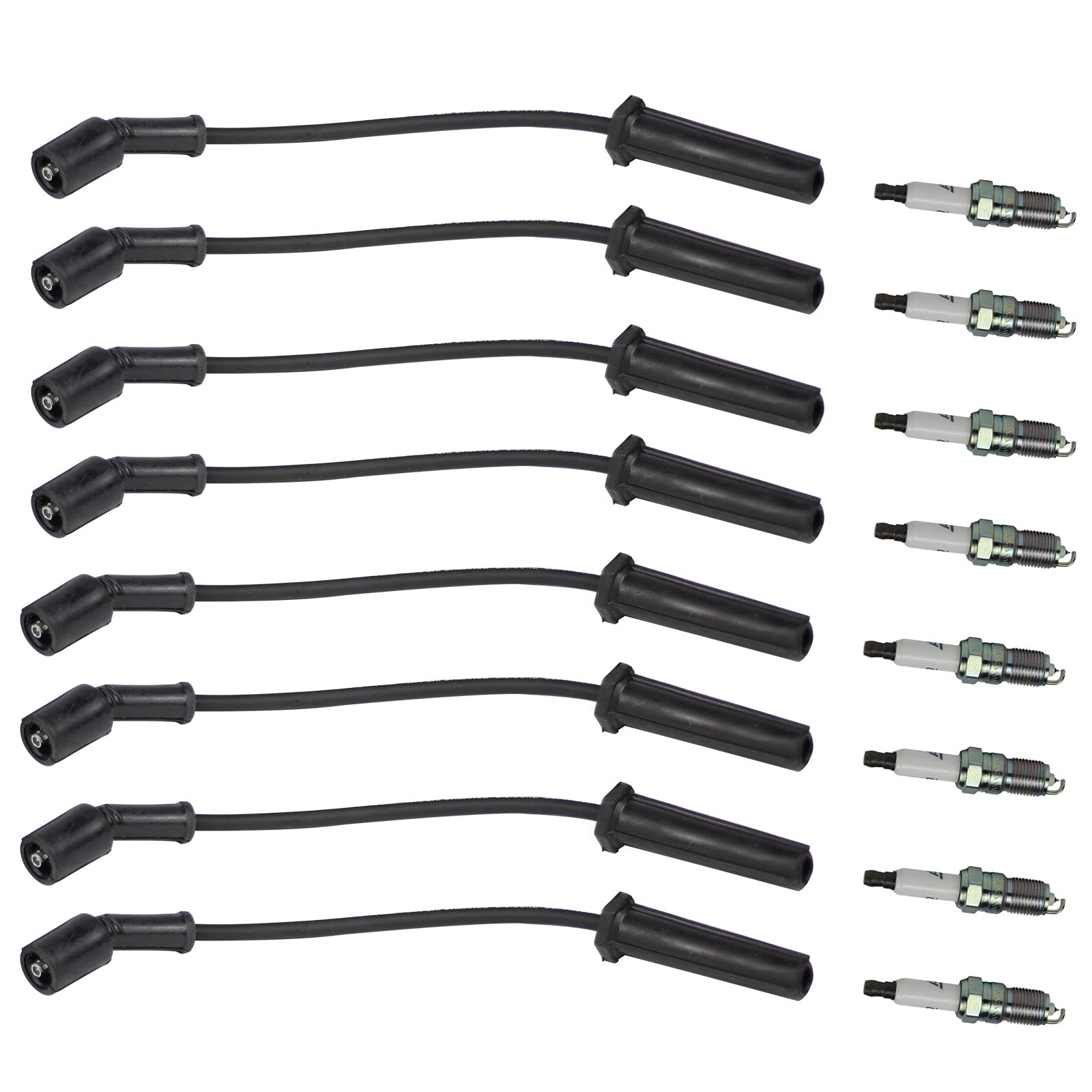 41-962 41962 19299585 Spark Plugs 9748Hh 88862385 Spark Plug Wires Set Replacement For 1999-2012 Cadillac Chevrolet Silverado Gm