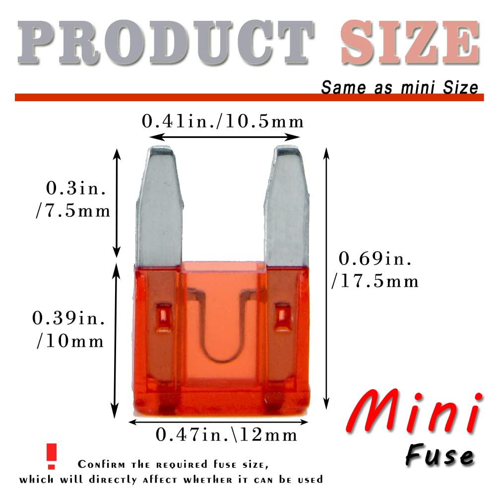 Fymusing 20 Pcs 10A Mini Blade Fuse, Automotive Fuse For Car Truck