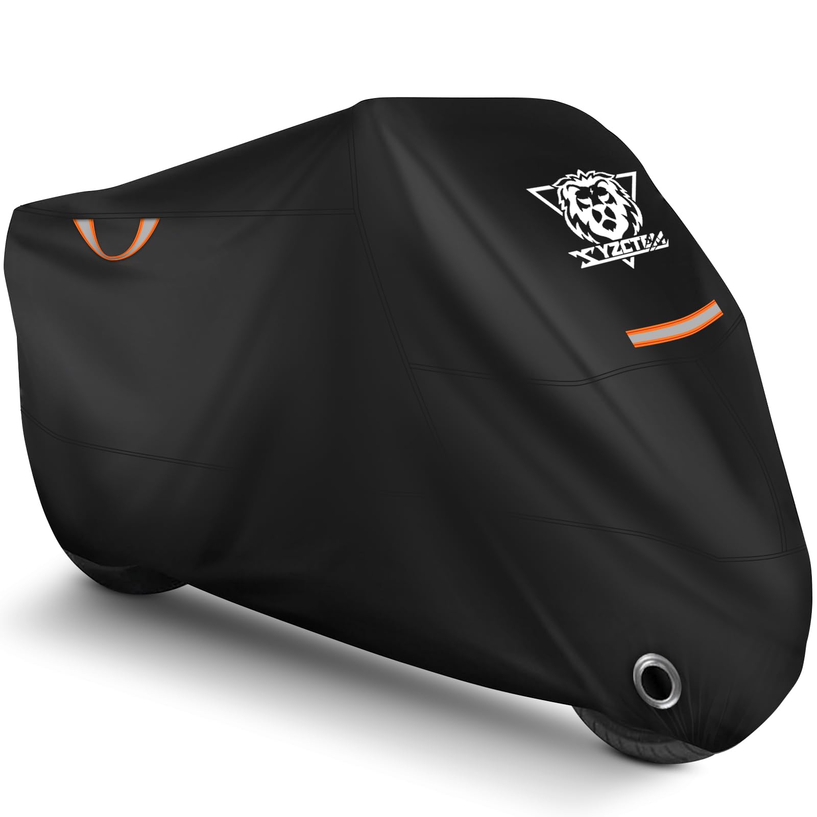 Xyzctem Motorcycle Cover Waterproof Outdoor All Season Protection Motorcycle Storage Night Reflective Handles With Lock-Holes St