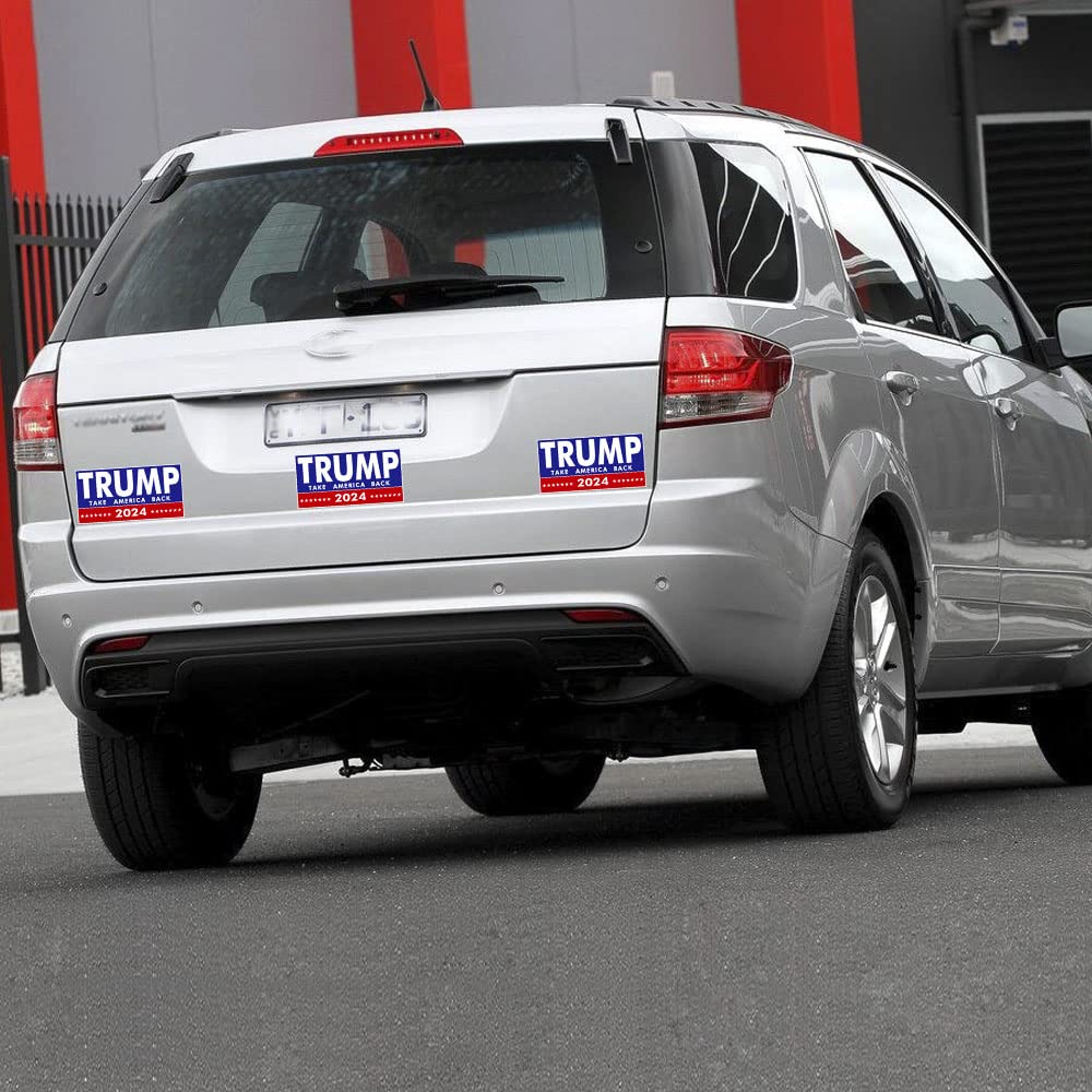 Sbb 3 Pack 8Inchx4Inch Trump 2024 Sticker, Big Letters Car Decal, President Donald Trump Take America Back Bumper Sticker Fadepr