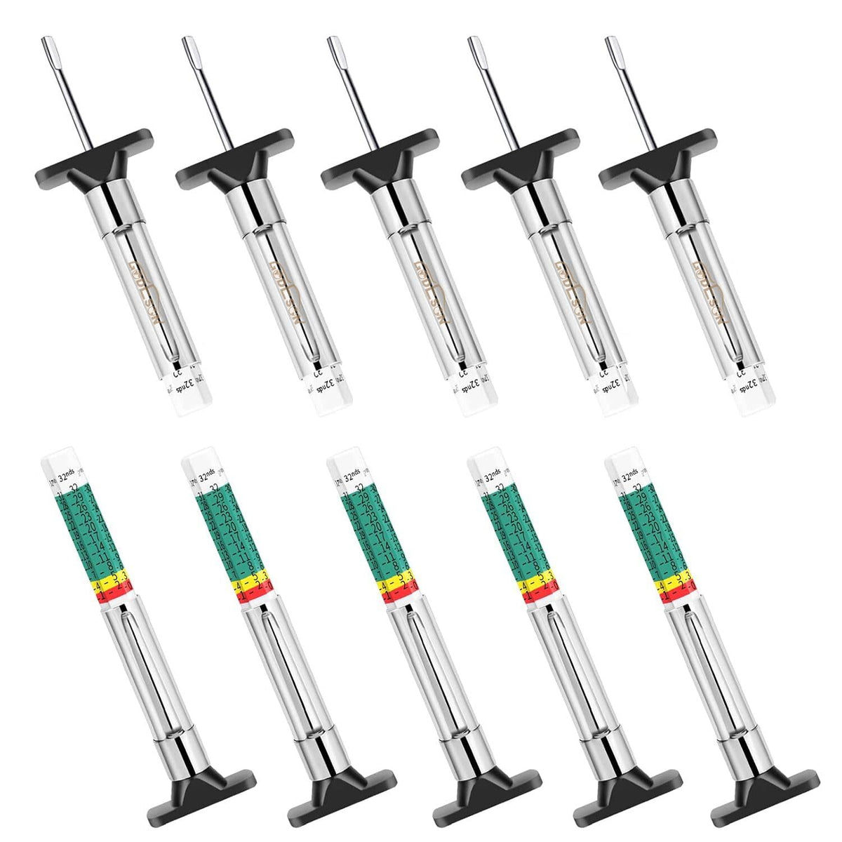 Godeson 88702 Smart Color Coded Tire Tread Depth Gauge (Pack Of10)