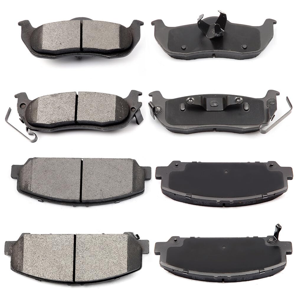 Eccpp D1041-7945 D1286-8403 Rear Semi Metallic & Front Ceramic Disc Brake Pad Set Fit For Nissan Armada 2006-2012