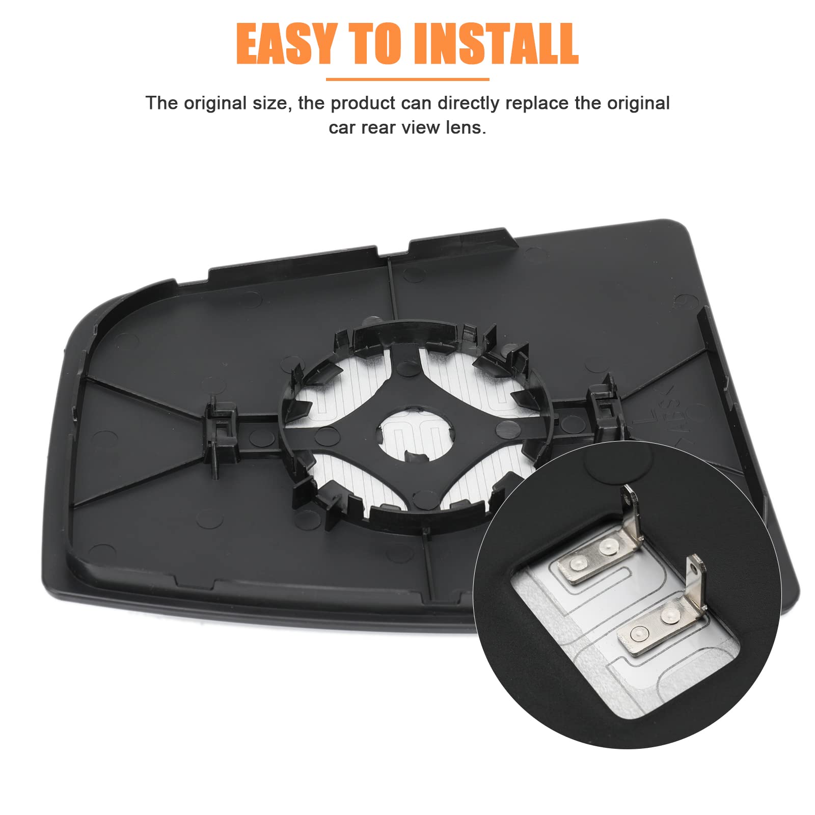 Lhcdqskcw Compatible With 2015-Up Ford Transit T150 T250 T350 Passenger Right Side Heated Mirror Glass, Upper Glass With Backing