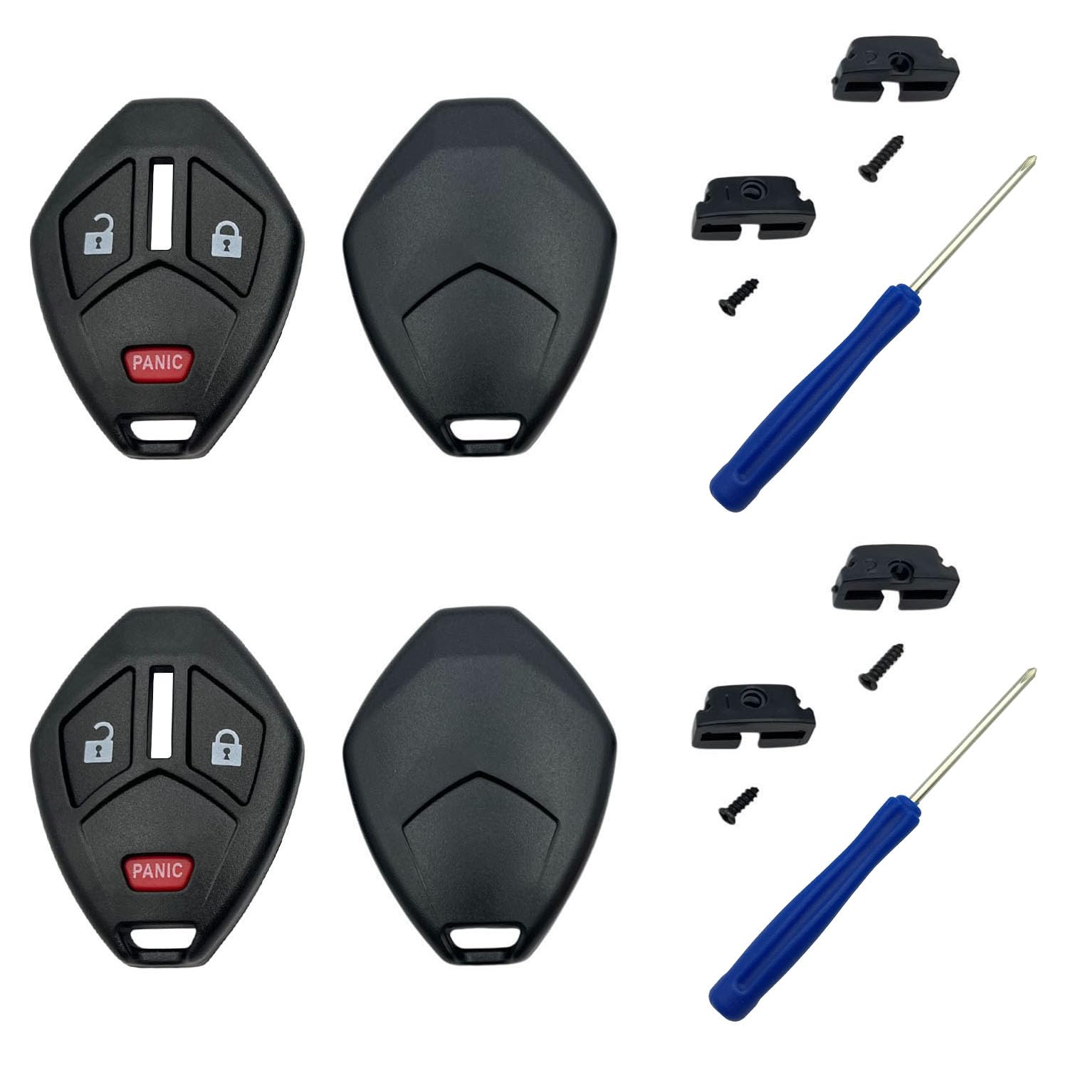 OVIOBOER Replacement Key Fob Shell Case Fits for Mitsubishi Eclipse Endeavor Galant Lancer Outlander Keyless Entry Remote Contro