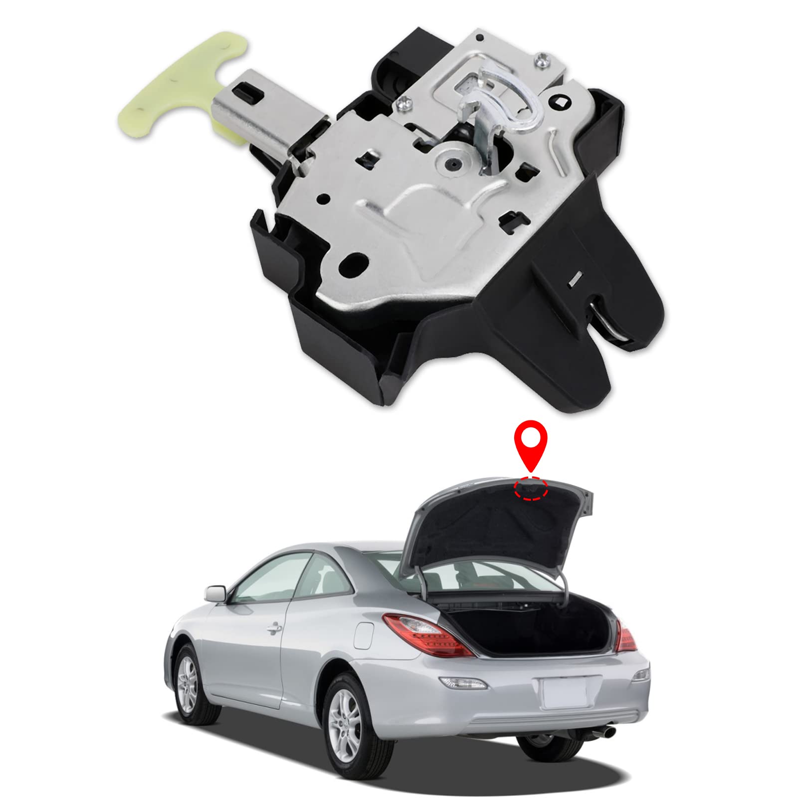 931-860 Trunk Latch Lock For Toyota Camry 2007 2008 2009 2010 2011 Replacement Camry Rear Door Latch Trunk Door Lock Actuator Replace # 64600-06010 64600-33120