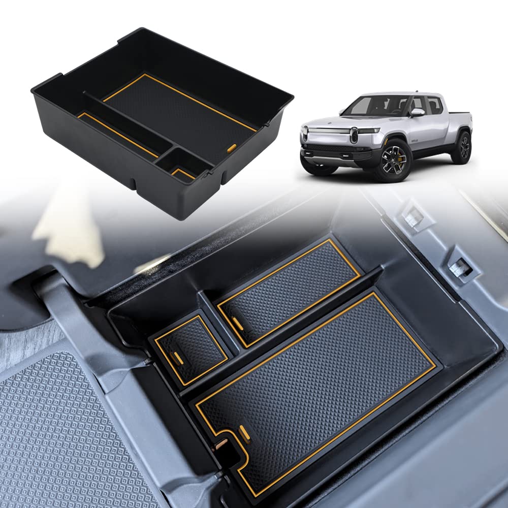 Bestevmod Center Console Organizer Tray Compatible With Rivian R1T R1S 2022 2023 2024 2025 Accessories Center Console Storage Bo