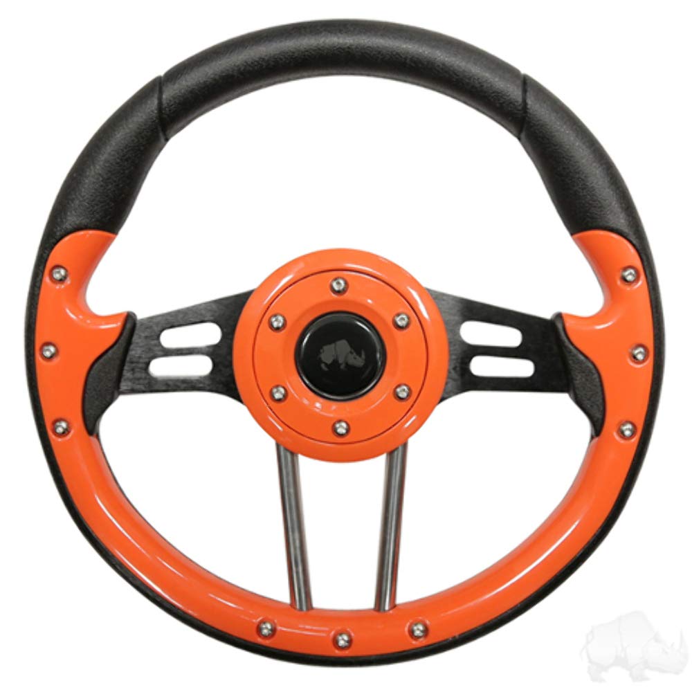 RHOX Aviator 4 Golf Cart Steering Wheel (Orange)