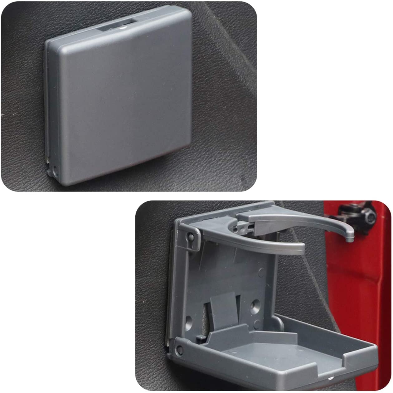 Tihood 2Pcs Adjustable Folding Drink Holder With Screws/Adjustable Cup Holder For Marine/Boat/Caravan/Car (Grey)