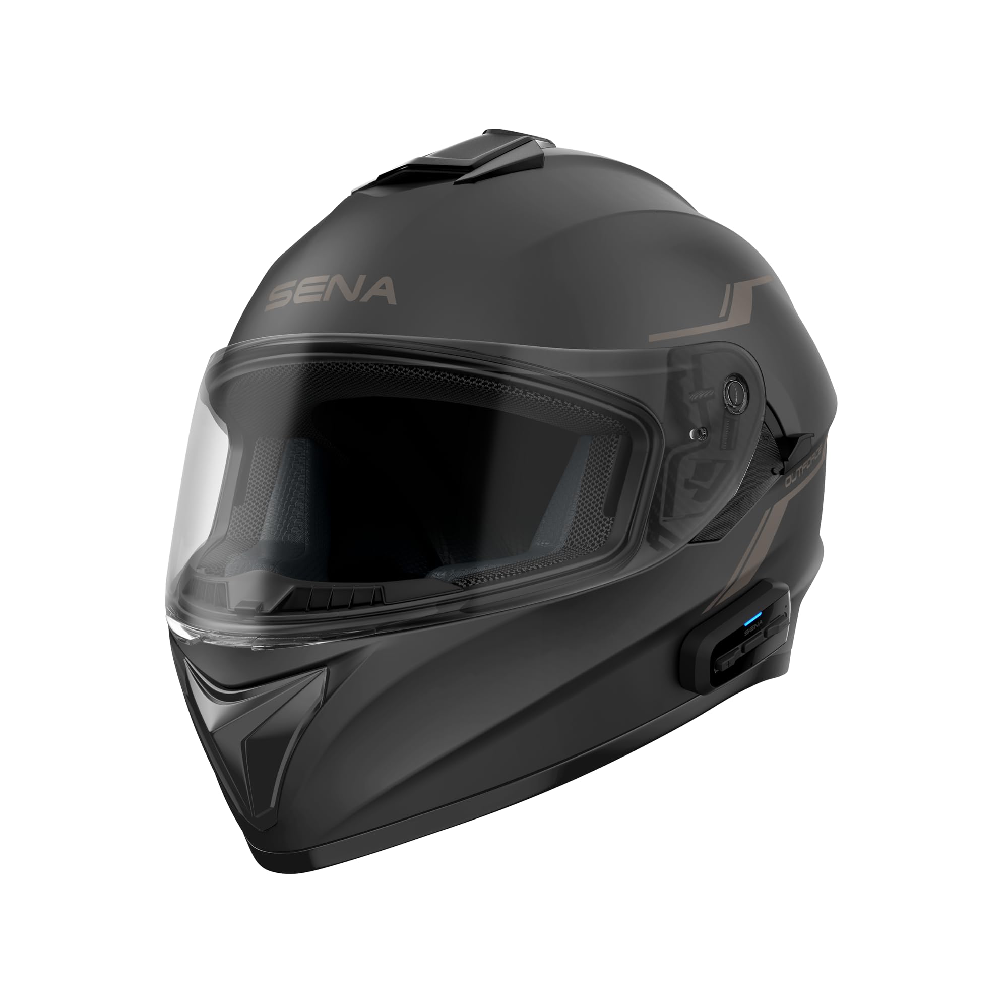 Sena Outforce Smart Helmet Full Face (Matt Black, Large) (Outforce-Mb00L)- Sp85