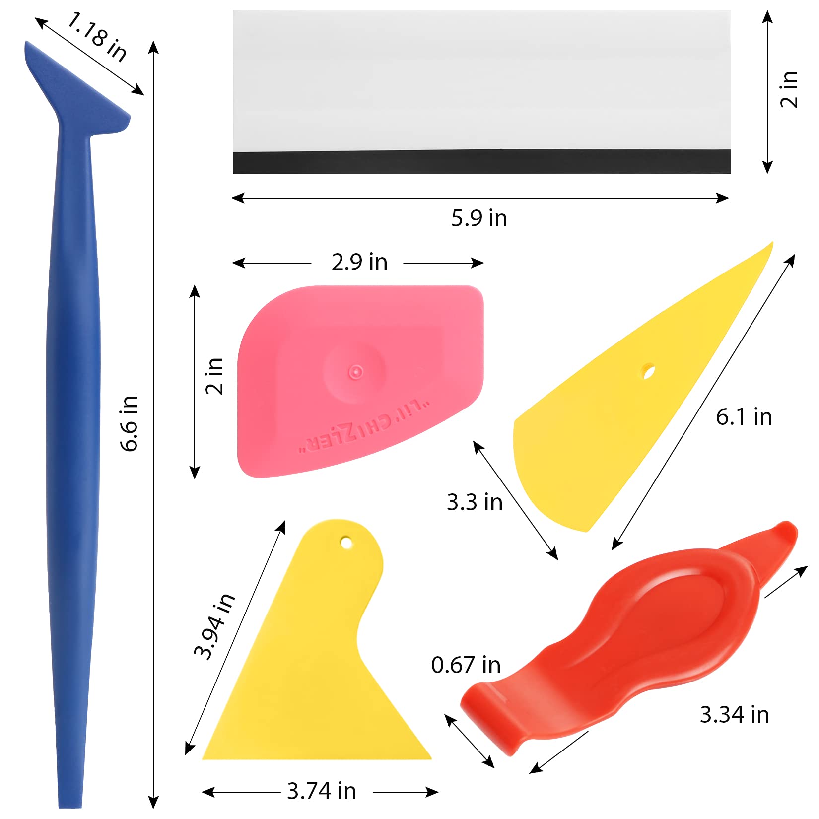 Diyself Window Tint Kit For Cars, 45 Pcs Vehicle Glass Protective Film Wrapping Set, Squeegee For Vinyl, Vinyl Wrap Tools, Window Tint Tools, Car Film Kit