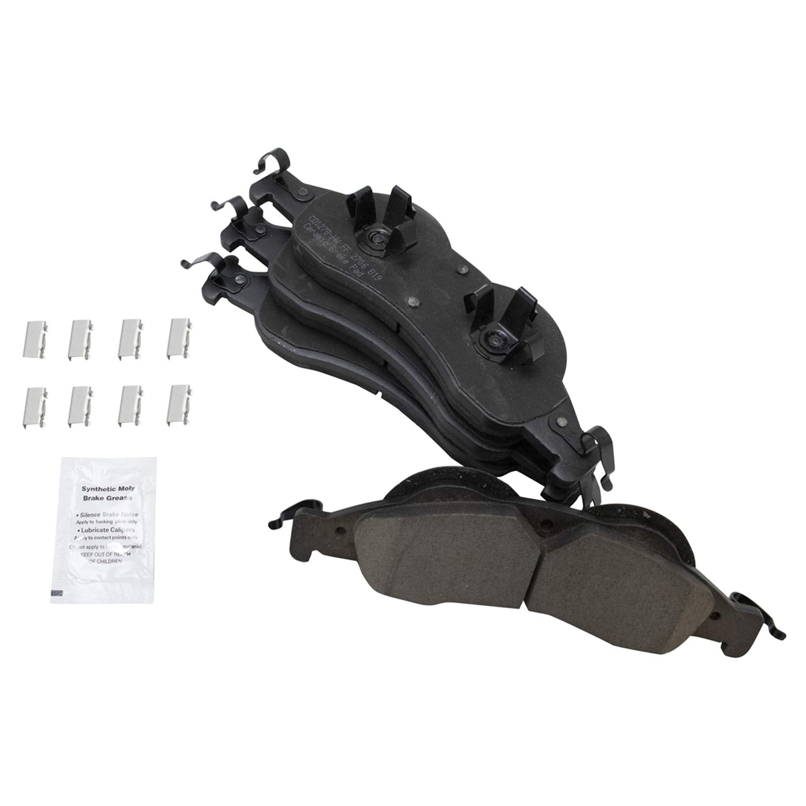 Trq Front Brake Pad & Rotor Kit Brake Pads Brake Rotor Ceramic Vented Premium G-Coated Compatible With 2007-2009 Ford Expedition