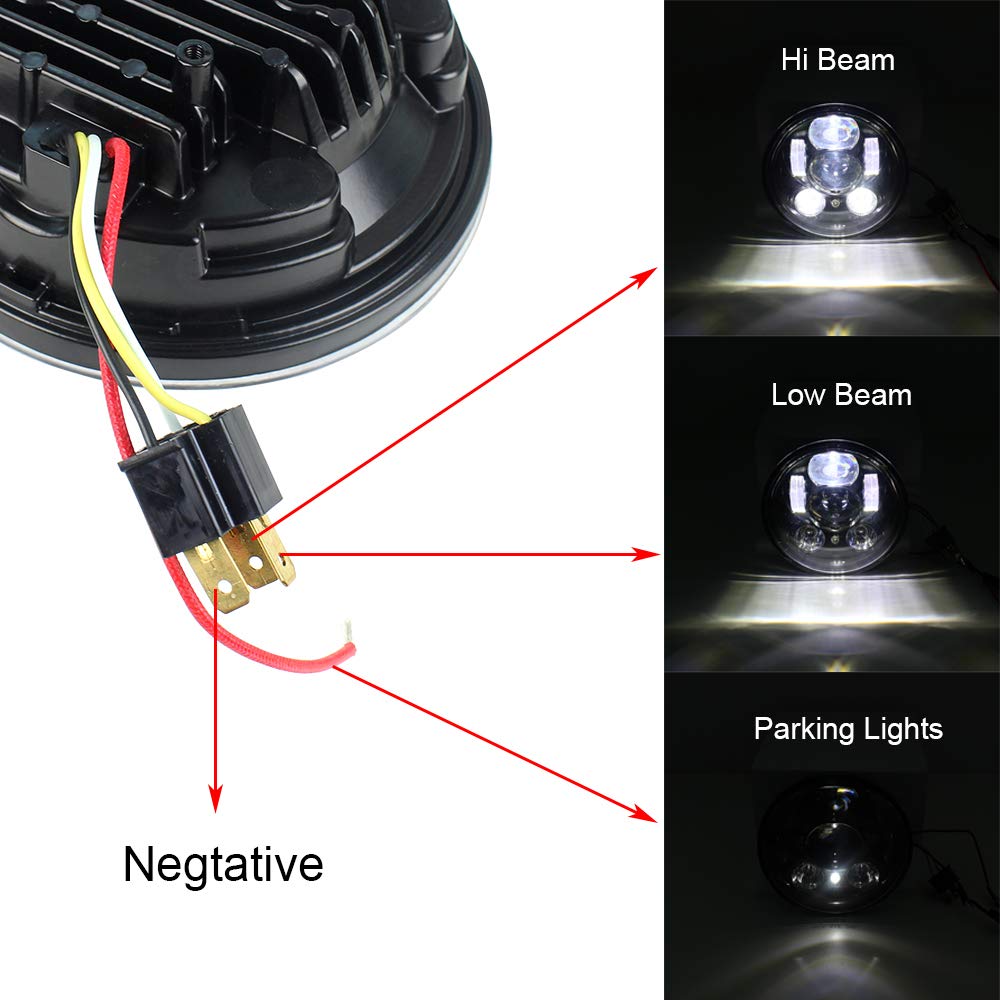 Akmties 5.75 Inch Motorcycle Front Driving Parking Light With Bracket Compatible For Yamaha Xvs650 Custom, Xsr900, Xsr700, Xjr13