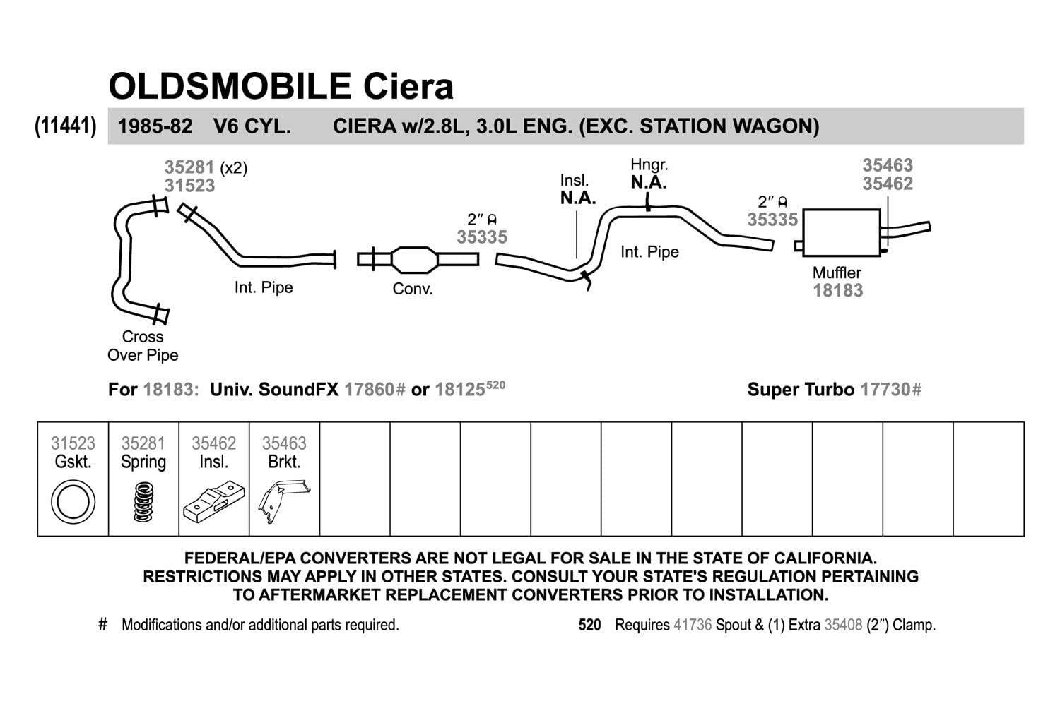 Walker Exhaust Soundfx Universal 18125 Universal Exhaust Muffler