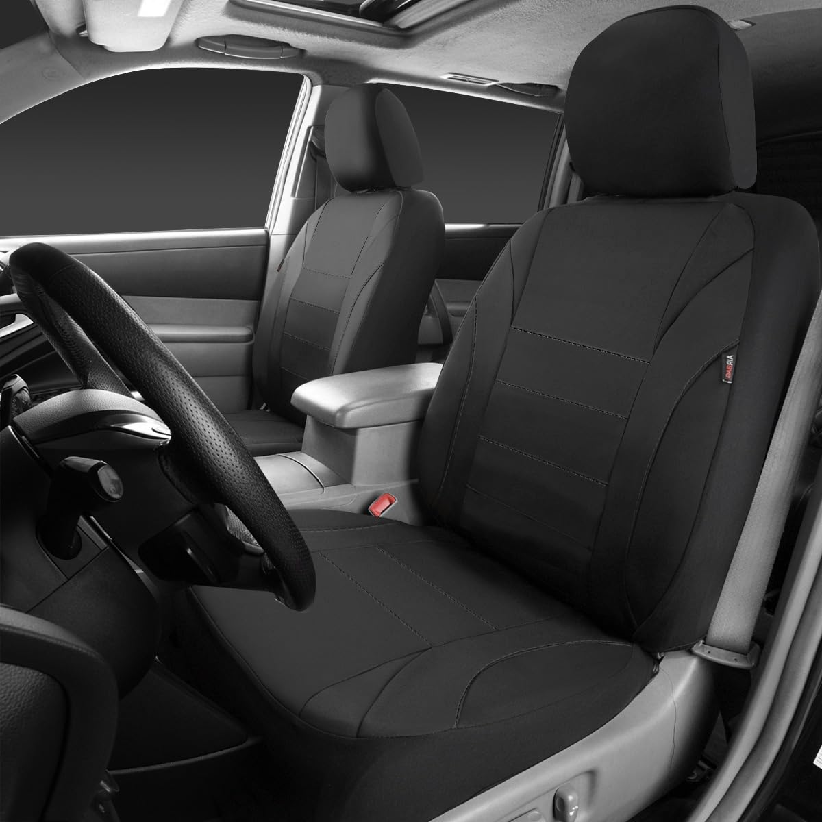 CAR PASS Neoprene EVA Waterproof car seat Covers Front Seats Only, Universal fit for SUV Vehicles Automotive with 5mm Composite