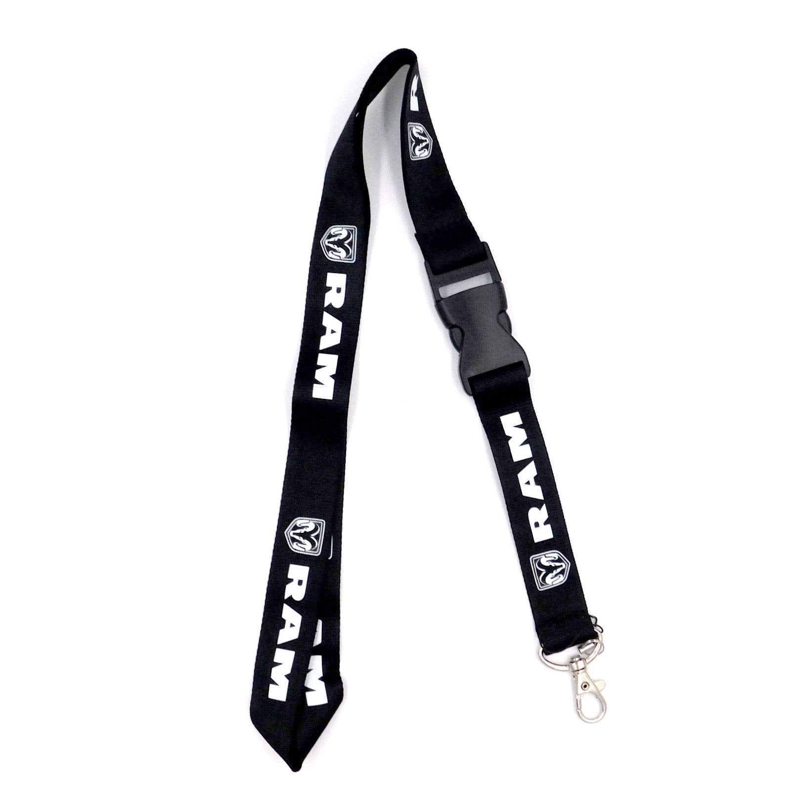 Au-Tomotive Gold Official Licensed For Dodge Ram White Word Black Universal Lanyard Neck Strap Key Chain