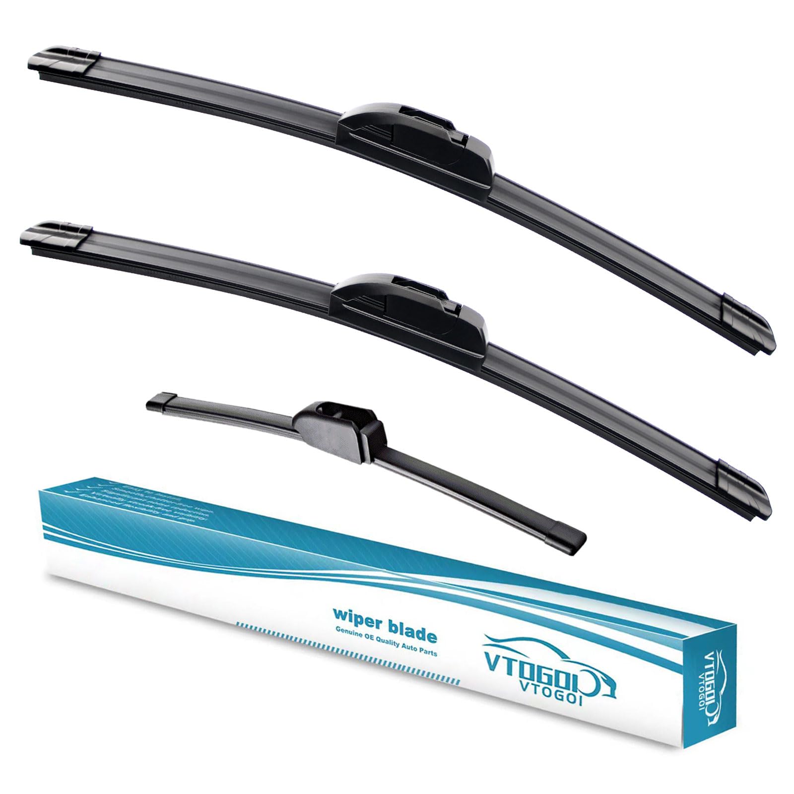 Vtogoi Wiper Blades With Rear Wiper Blades Set For Hyundai Elantra 2012-2016,Automotive Replacement Windshield Wiper Blades, Tha