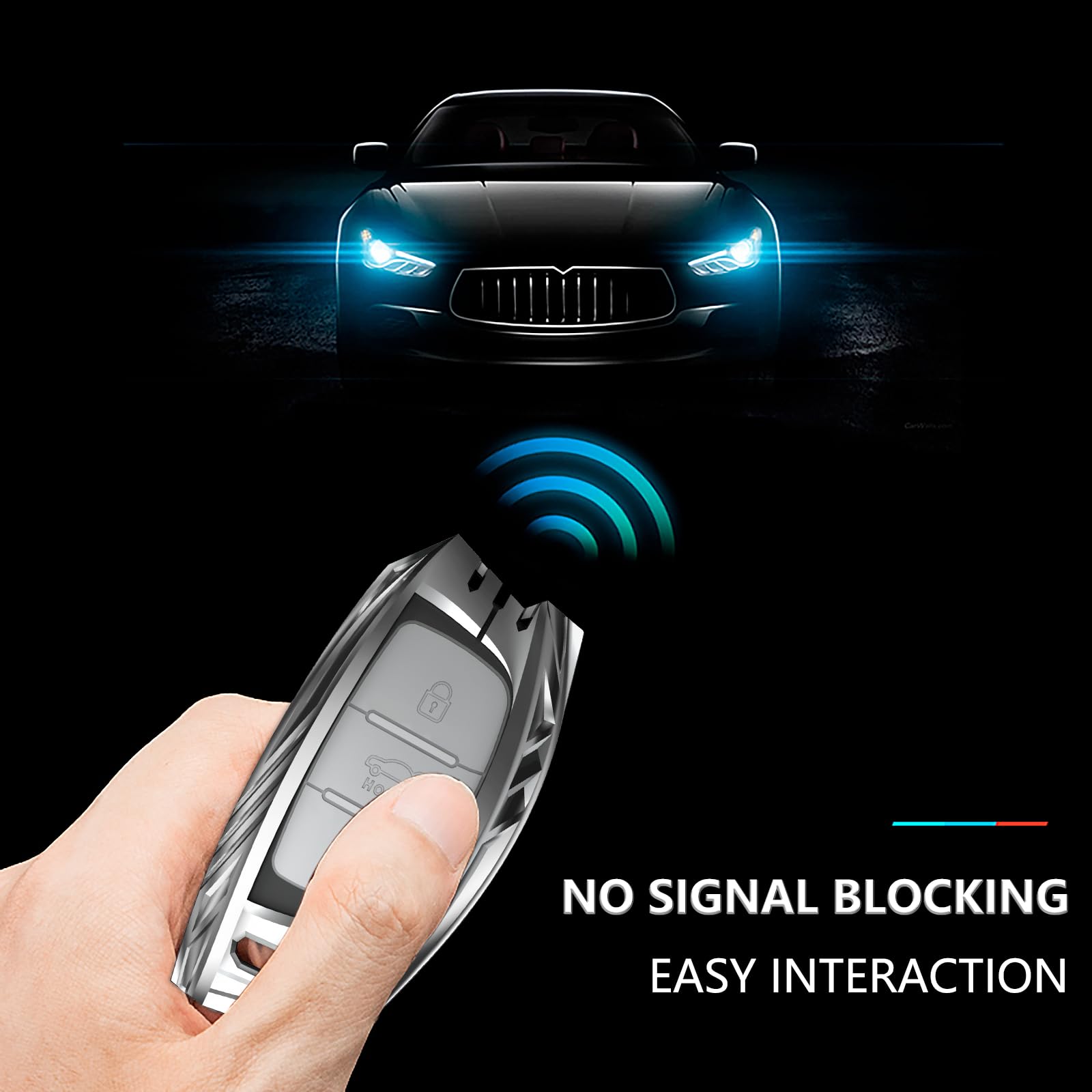 Ocezbiis For Hyundai Key Fob Cover,Keychain,Zinc Alloy Protection Car Key Shell Case Compatible With Hyundai Holder Smart Remote