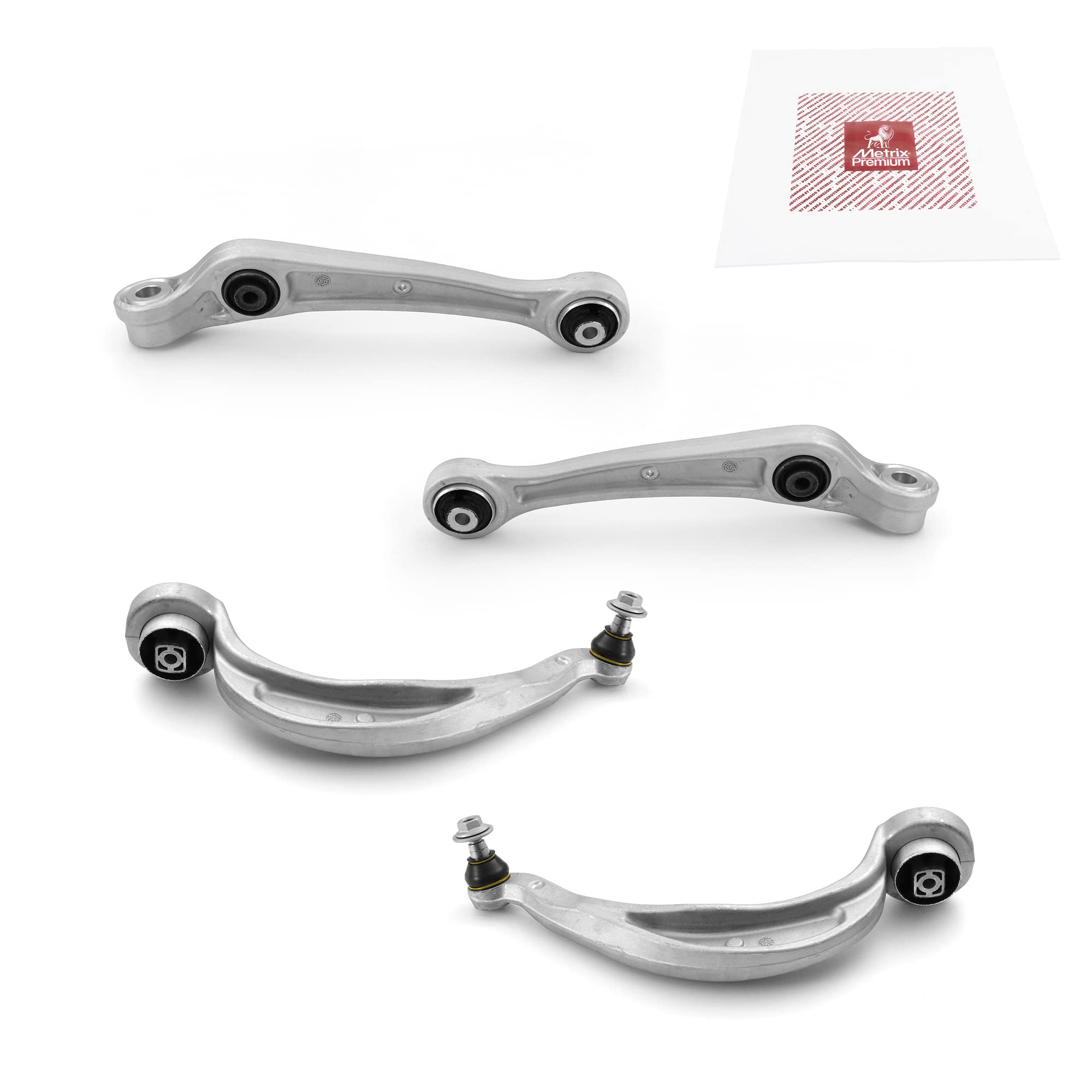 Metrix Premium Chassis Parts - 4 Pc Lower Forward & Rearward Control Arm Kit Fits 10 Audi A4, 10 A4 Quattro, 10 A5, 10 A5 Quattr
