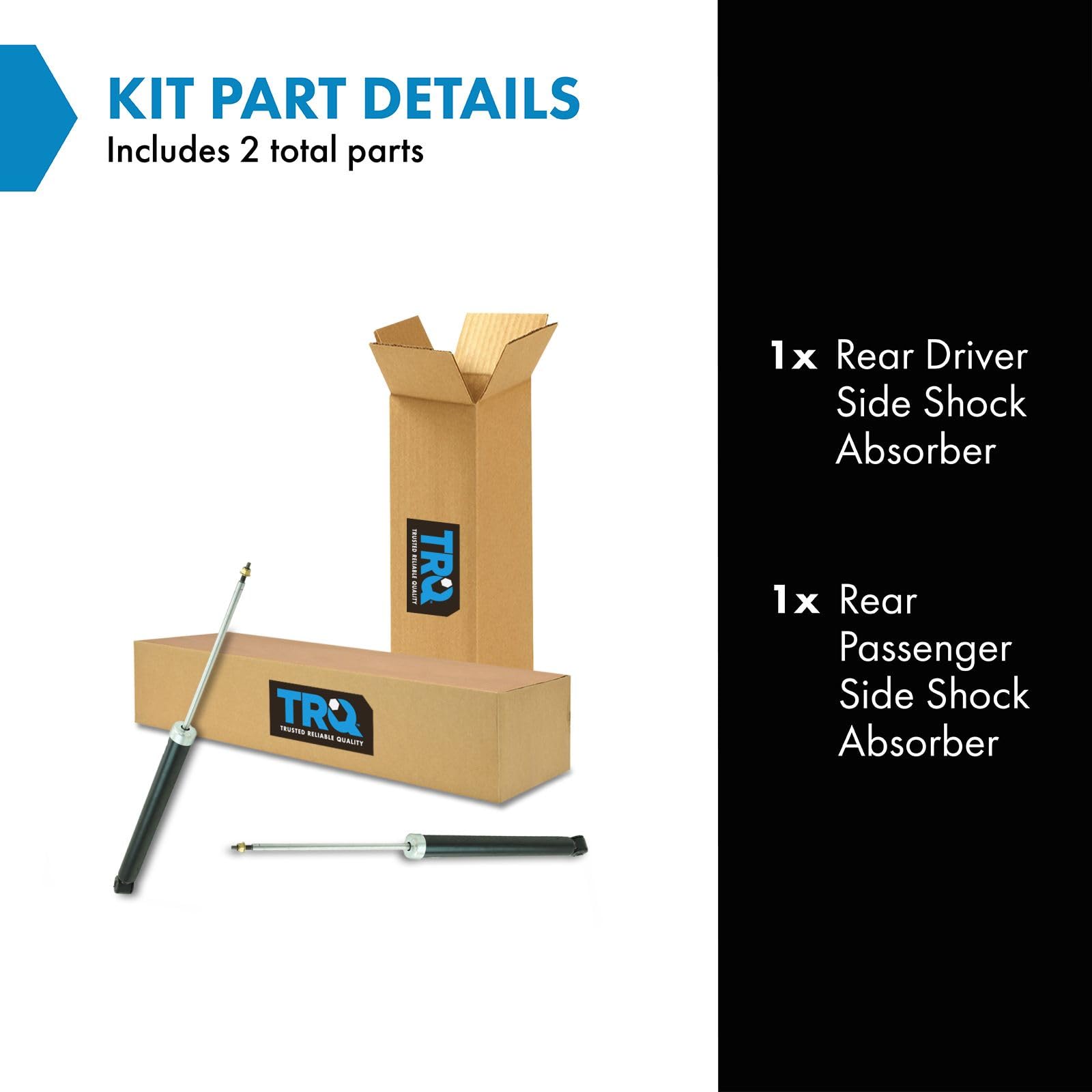 Trq Rear Shock Absorber Set Compatible With 2013-2019 Ford Escape 2015-2019 Lincoln Mkc