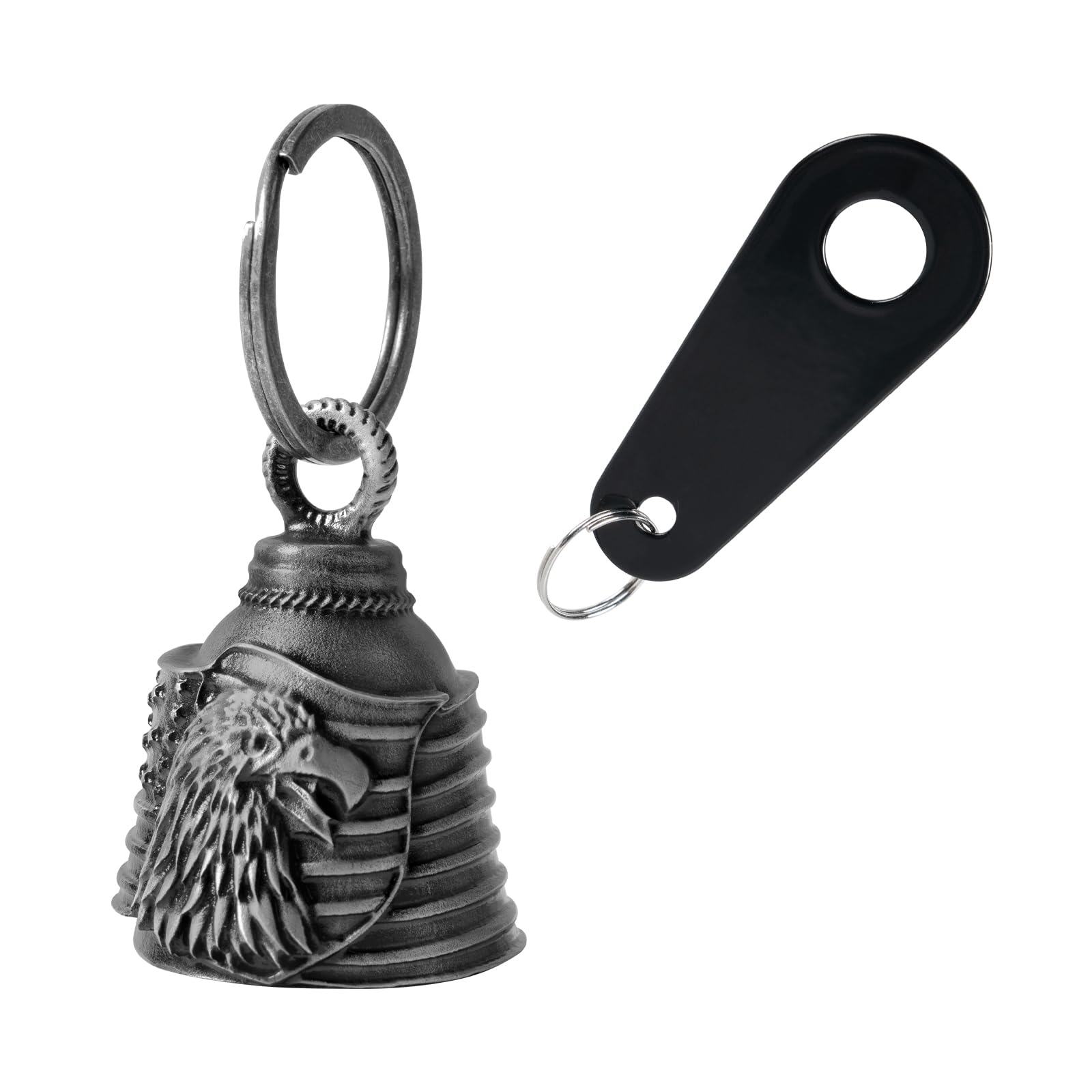 Motorcycle Bells for Biker Good Luck Riding Bells Guardian Biker Bells with Hanger Motorcycle Accessory or Keychain for Luck (US