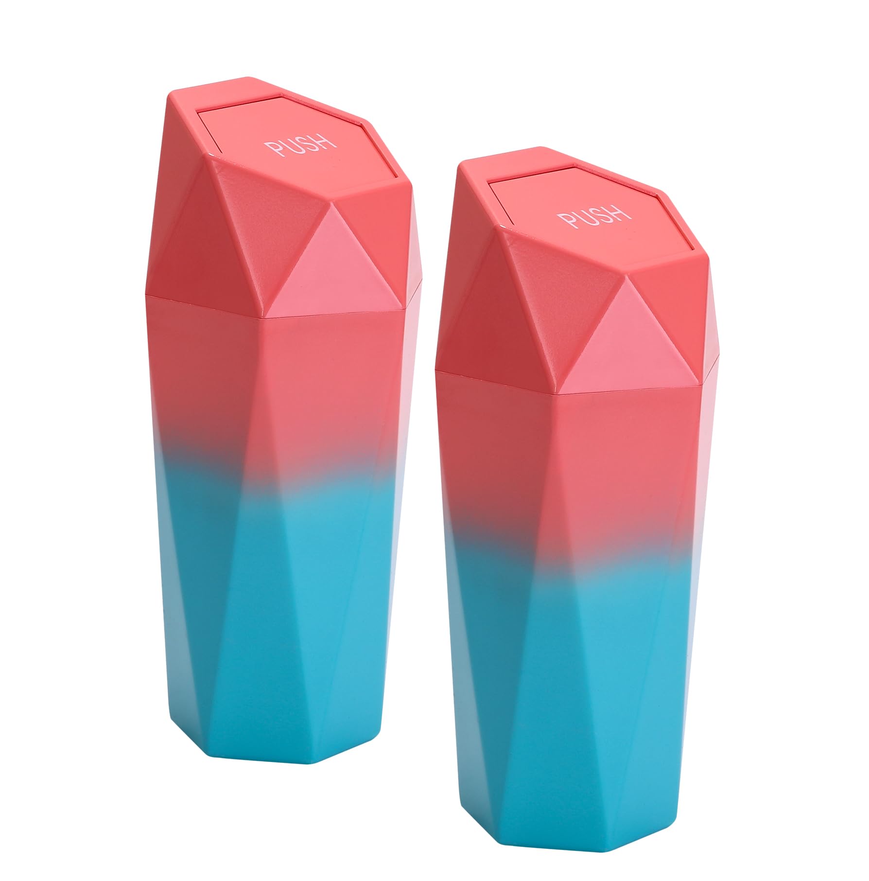 Ginsco Car Trash Can With Lid, 2 Pack Mini Car Cup Holder Trash Can, Car Garbage Can Car Accessories For Interior, Leakproof Sma