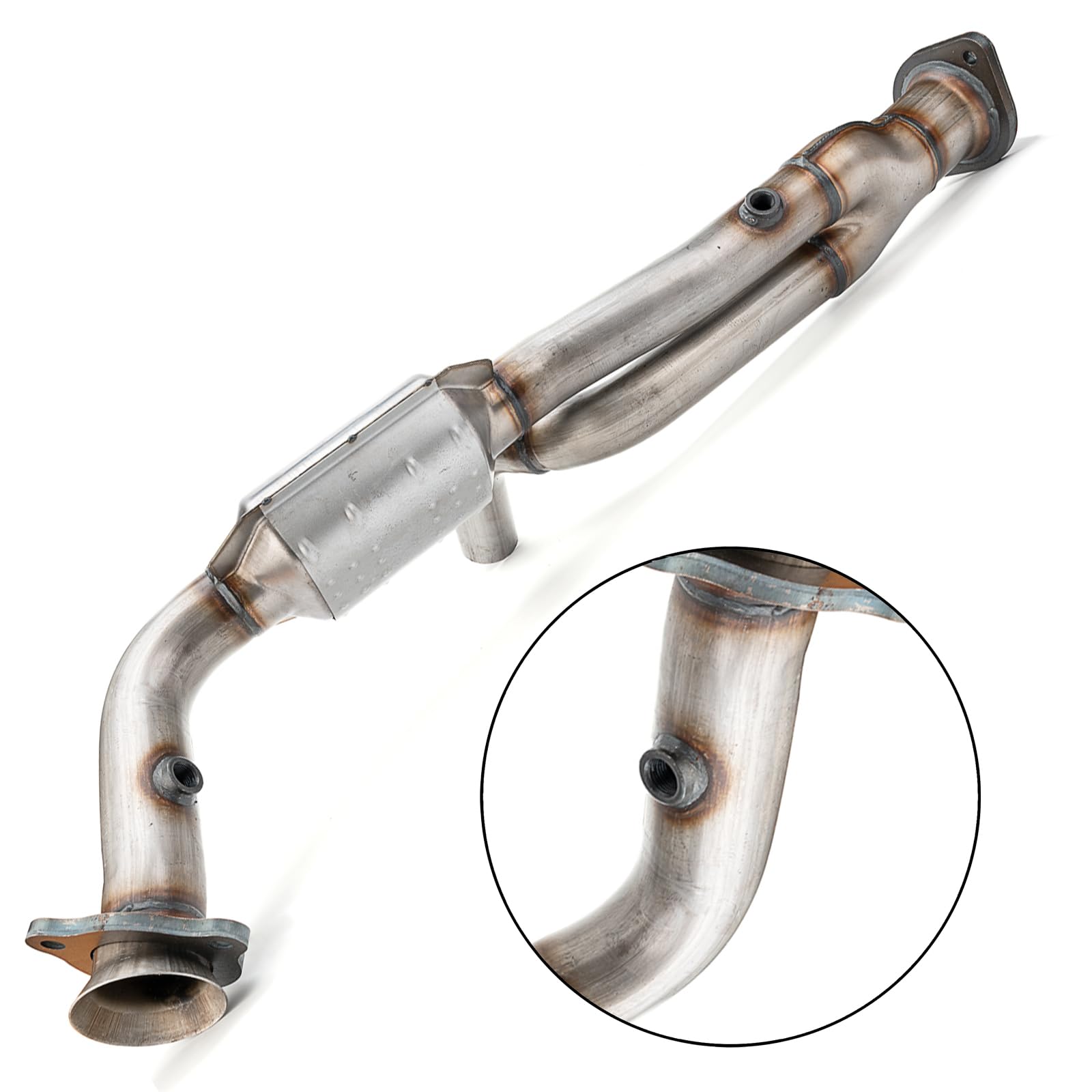 Fomiuzy High Flow Front Catalytic Converter Kit Direct-Fit Chevy Silverado Gmc Sierra 1500 1999 2000 2001 2002 2003 2004 2005 2006 Avalanche Suburban Tahoe Yukon Xl Cadillac Escalade 4.3L 4.8L 5.3L