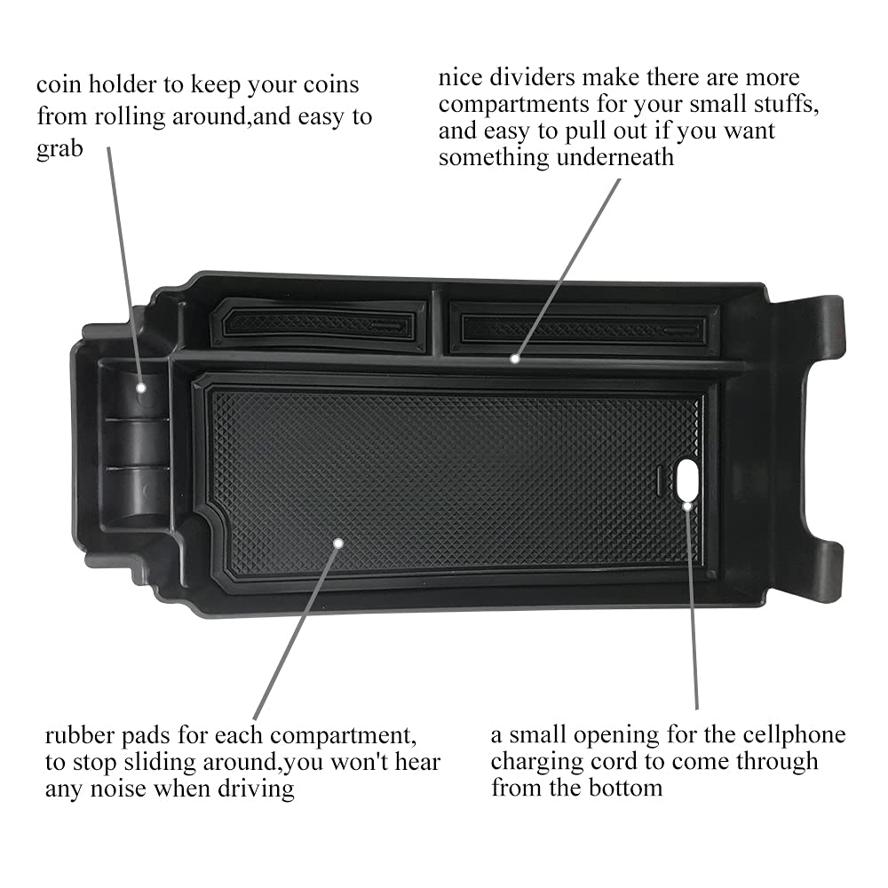 Vesul Center Console Organizer Tray Compatible With 2021 2022 2023 Nissan Rogue Armrest Storage Tray Secondary Insert Box Glove