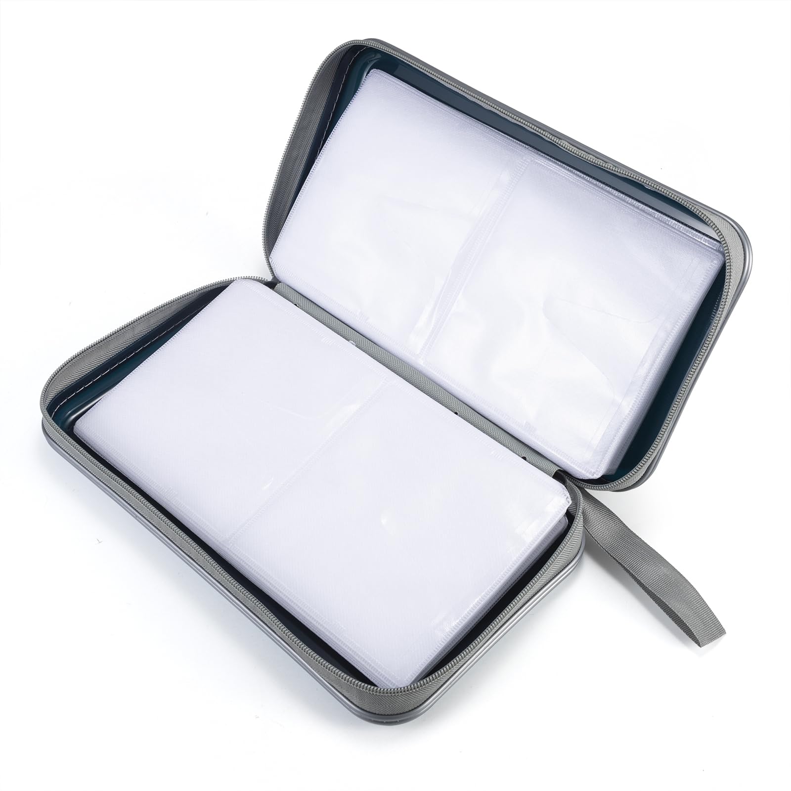 LIOVODE DVD Case, 96 Capacity CD Case Portable CD Case Holder Storage Hard Plastic DVD CD Wallet Holder Organizer for Car (Dark