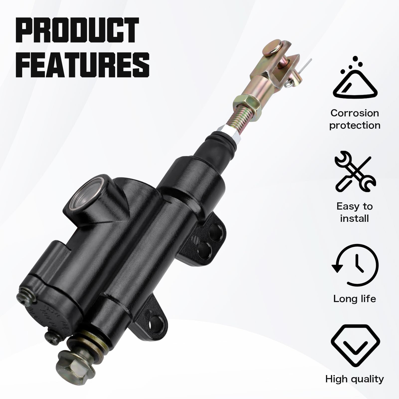 LOCOPOW Rear Brake Master Cylinder for Chinese 50cc 70cc 90cc 110cc 125cc ATV Dirt Pit Bike Quad Taotao Baja BMS Roketa Xpro Apo