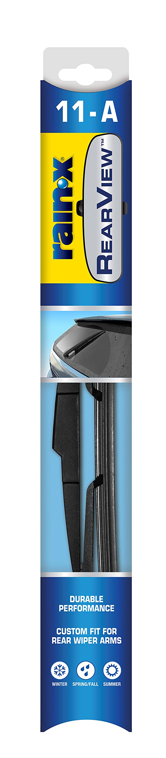 Rain-X 850030 Rearview 11-A Rear Wiper Blade, 11 Inch Composite Rear Wiper Blade, Fits Rock Lock 2 (Pack Of 1), Automotive Repla