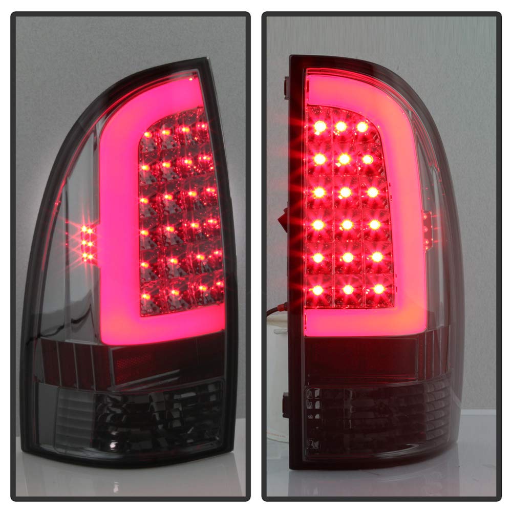 Acanii - For Smoked 2005-2015 Toyota Tacoma Trd [Led Tube] Tail Lights Brake Lamps 05-15