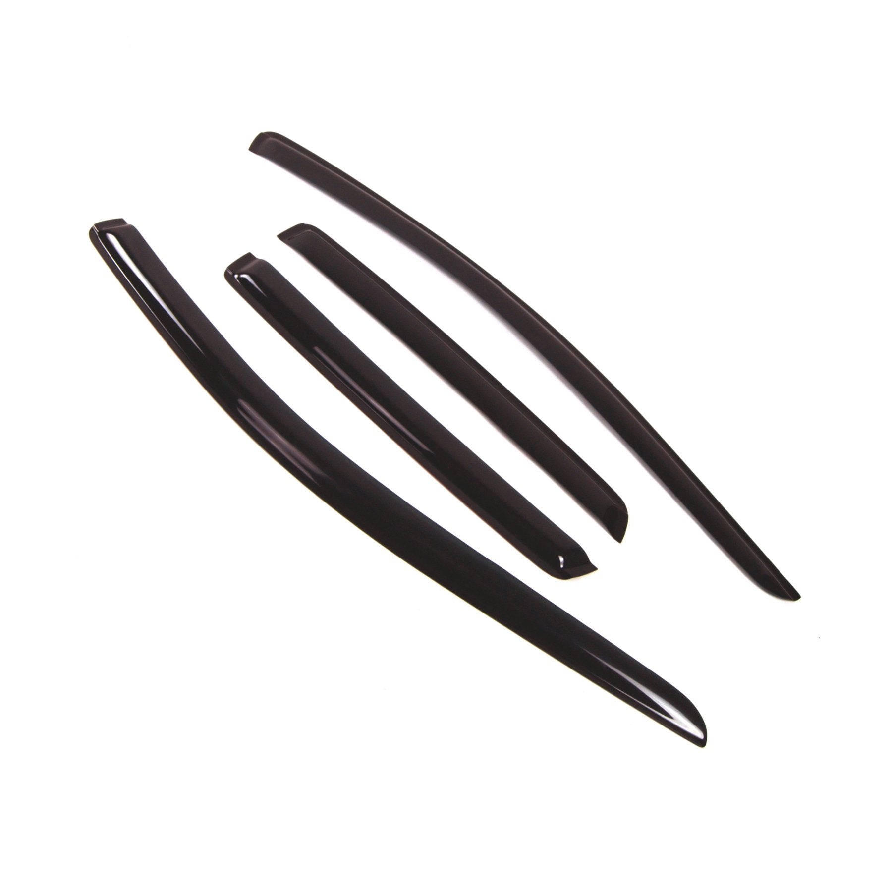 Tuningpros WD2-146 Dark Smoke 4 Pcs Set Window Visor (Outside Mount) Deflector Rain Guard Compatible with 2007-2014 Ford Edge
