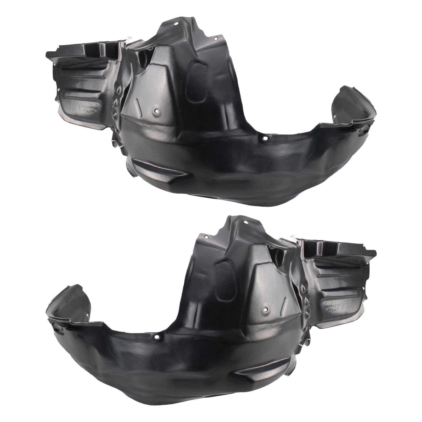 Trq Front Inner Fender Liner Set Compatible With 2012-2014 Subaru Impreza Su1248124 Su1249123