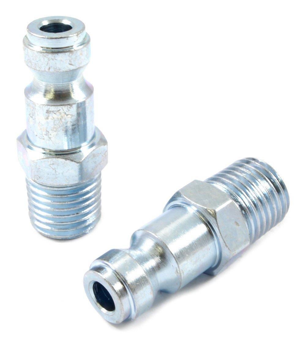 Forney Steel Tru-Flate Compatible Plug 1/4 in. x 1/4 in. Male Male NPT 2 pc.