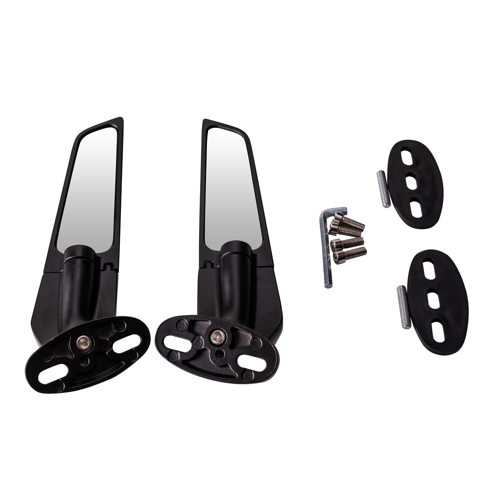 Lwlusup Racing Motorcycle Rear View Mirrors, Adjustable Rotating Side Mirrors Compatible with Honda CBR300R CBR500R CBR600RR CBR